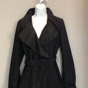 Ispiri  Black Trench Coat Size M.
